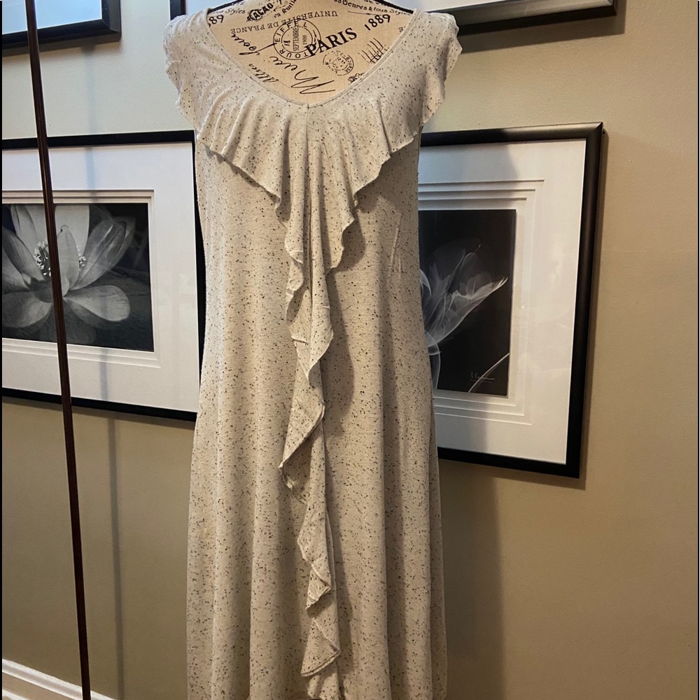 Apt 9 Midi Nightgown Grey With Scalloped Detail Sm